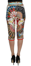 Multicolor Majolica Sicily Silk Pants Dolce & Gabbana