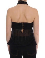 Black Neck Wrap Top Blouse Exte