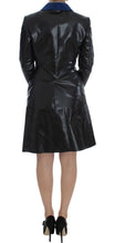 Black Blue Two Piece Suit Skirt & Blazer Exte