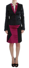 Black Pink Two Piece Suit Skirt & Blazer Exte