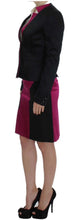 Black Pink Two Piece Suit Skirt & Blazer Exte