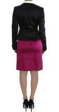 Black Pink Two Piece Suit Skirt & Blazer Exte