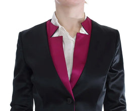 Black Pink Two Piece Suit Skirt & Blazer Exte