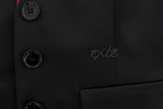 Black Pink Two Piece Suit Skirt & Blazer Exte