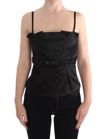 Black Tank Party Evening Top Blouse Exte