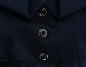 Blue Three Button Single Breasted Blazer Jacket Exte