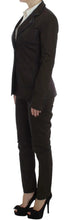 Brown Stretch Two Button Suit Exte
