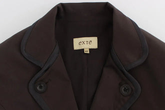 Brown Stretch Two Button Suit Exte