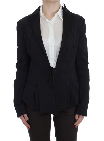 Black Stretch Single Breasted Blazer Jacket Exte