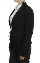 Black Stretch Single Breasted Blazer Jacket Exte