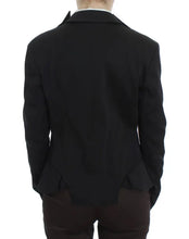 Black Stretch Single Breasted Blazer Jacket Exte