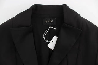 Black Stretch Single Breasted Blazer Jacket Exte