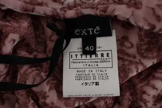 Pink Floral Print Viscose Silk Blouse Top Exte