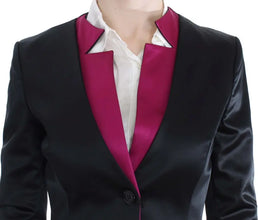 Black Pink Stretch Blazer Jacket Exte