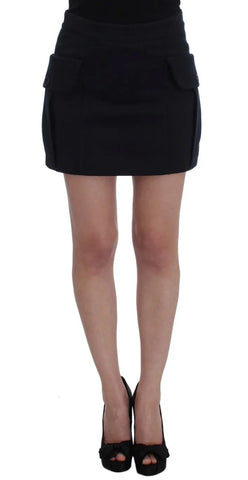 Blue Cotton Denim Mini Skirt GF Ferre