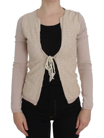 Pink Floral Lace Wrap Sweater PINK MEMORIES