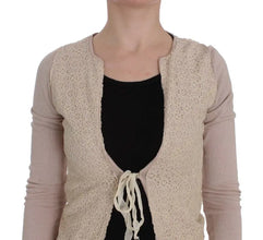 Pink Floral Lace Wrap Sweater PINK MEMORIES