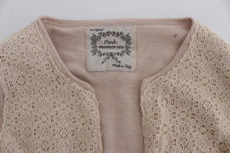 Pink Floral Lace Wrap Sweater PINK MEMORIES