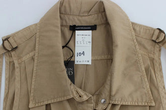 Beige Cotton Sleeveless Shirt PLEIN SUD
