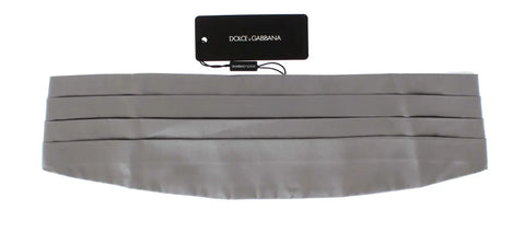 Silver Wide Belt Silk Cummerbund Dolce & Gabbana