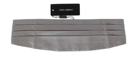 Silver Wide Belt Silk Cummerbund Dolce & Gabbana