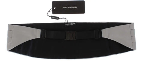 Silver Wide Belt Silk Cummerbund Dolce & Gabbana
