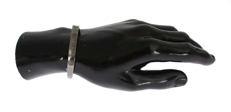 Gray Rhodium 925 Silver Bangle Bracelet Nialaya