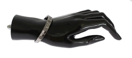 Gray Rhodium 925 Silver Bangle Bracelet Nialaya