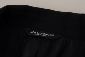 Black Double Breasted Coat Blazer Jacket Dolce & Gabbana