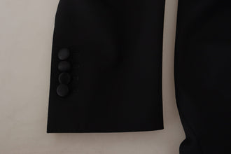 Black Double Breasted Coat Blazer Jacket Dolce & Gabbana