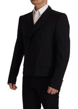Black Double Breasted Coat Blazer Jacket Dolce & Gabbana