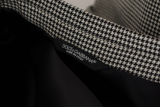 Gray Checkered Single Breasted Jacket Blazer Dolce & Gabbana