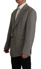 Gray Checkered Single Breasted Jacket Blazer Dolce & Gabbana