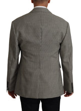 Gray Checkered Single Breasted Jacket Blazer Dolce & Gabbana