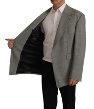 Gray Checkered Single Breasted Jacket Blazer Dolce & Gabbana