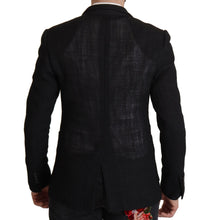 Black Single Breasted Coat Men Blazer Dolce & Gabbana