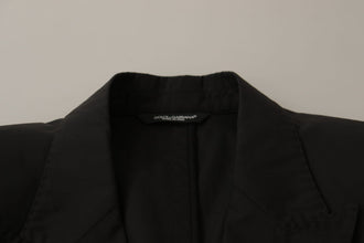 Black Single Breasted TAORMINA Breasted Blazer Dolce & Gabbana