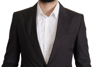 Black Single Breasted TAORMINA Breasted Blazer Dolce & Gabbana