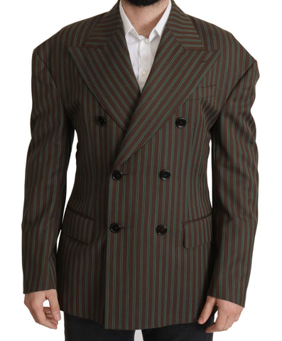 Multicolor Stripes Double Breasted Blazer Dolce & Gabbana
