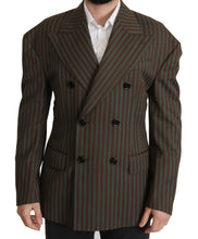 Multicolor Stripes Double Breasted Blazer Dolce & Gabbana