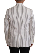 White Stripes Cotton Single Breasted Blazer Dolce & Gabbana