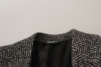 Gray Cotton Single Breasted Fantasy Blazer Dolce & Gabbana