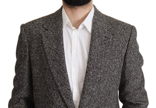 Gray Cotton Single Breasted Fantasy Blazer Dolce & Gabbana