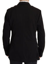Black Wool Single Breasted Coat Blazer Dolce & Gabbana