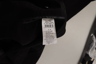 Black Wool Single Breasted Coat Blazer Dolce & Gabbana