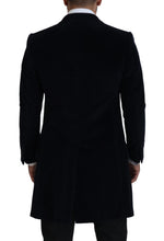 Black Cotton Cardigan Long Coat Men Jacket Dolce & Gabbana