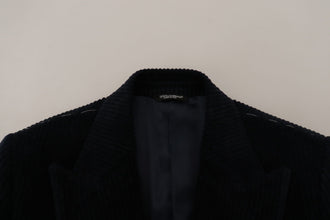 Black Cotton Cardigan Long Coat Men Jacket Dolce & Gabbana