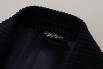 Black Cotton Cardigan Long Coat Men Jacket Dolce & Gabbana
