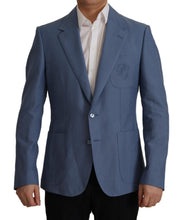 Blue Single Breasted Logo Blazer Jacket Dolce & Gabbana