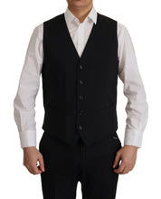 Black Jacket Vest 2 Piece MARTINI Blazer Dolce & Gabbana